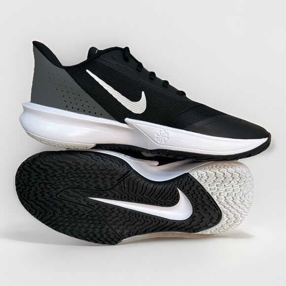 Nike Precision 7 Men 11 Women 12.5 FN4322-005 Basketball Shoes Black Gray White main image 7